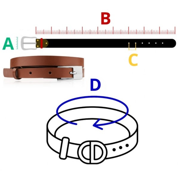 Pasek Skórzany Damski OPD-27 Brødrene Brązowy 95 cm