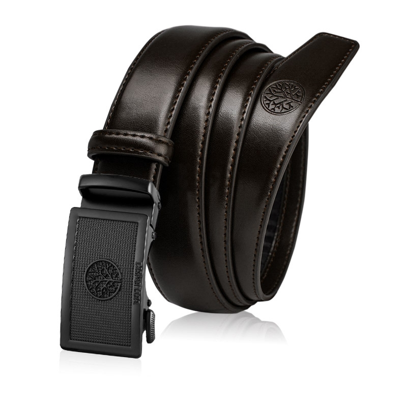 Skórzany pasek męski BETLEWSKI Brązowy 125