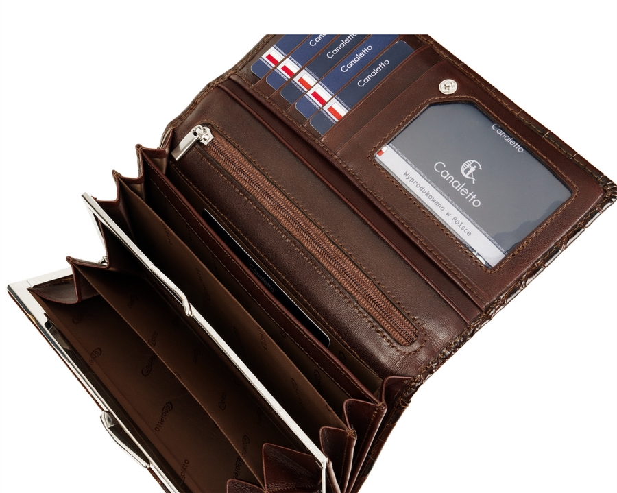 Duży portfel damski Canaletto croco PD1602s259 RFID