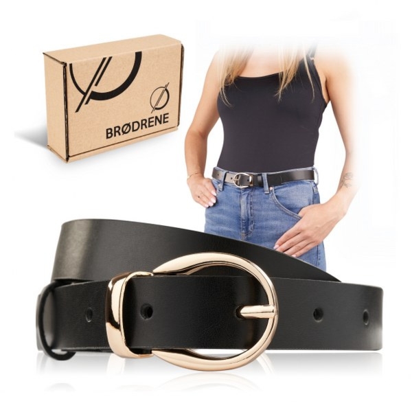 Pasek Damski Skórzany OPD-17 Brødrene Czarny 110 cm