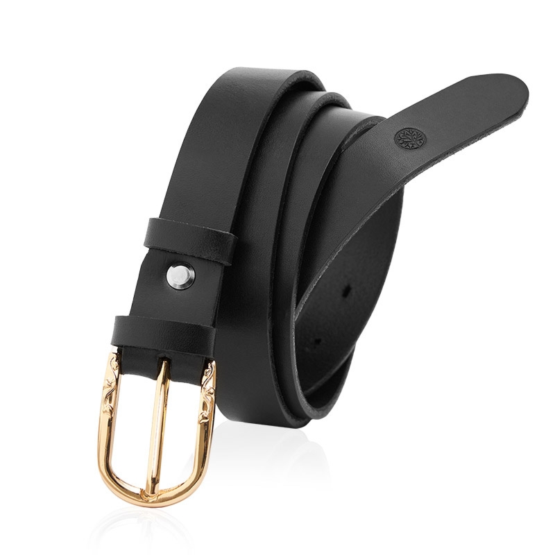 Damski skórzany pasek BETLEWSKI Czarny 95