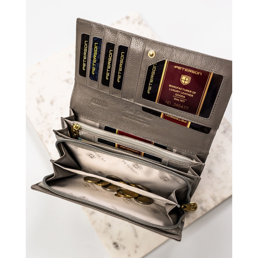 Portfel damski Peterson PTN 42106-BF srebrny