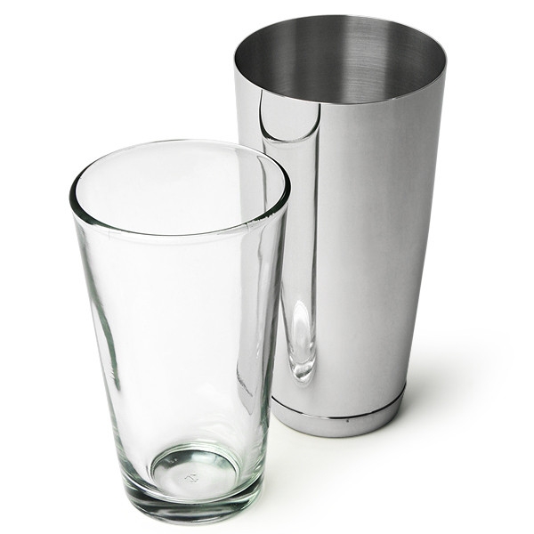 Image of Shaker bostoński kubek ze stali nierdzewnej i szklanica 820 i 470 ml