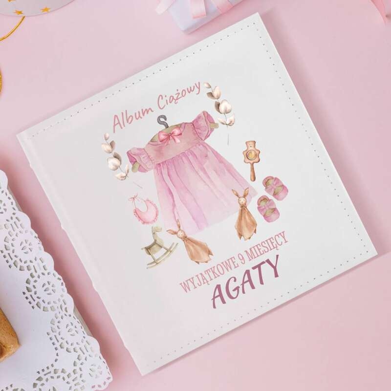 Image of Album na Baby Shower / Album z własnym nadrukiem / Personalizowana okładka / Album na zdjęcia / Dziewczynka