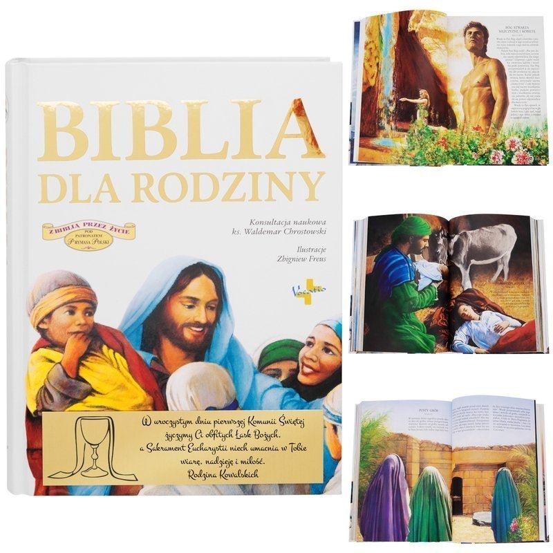 Image of Biblia dla rodziny Chrzest Roczek Komunia Dedykacja