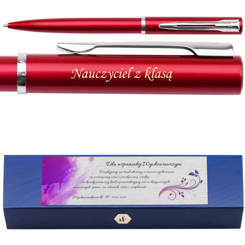 Waterman Allure czerwony CT – długopis z grawerem i dedykacją