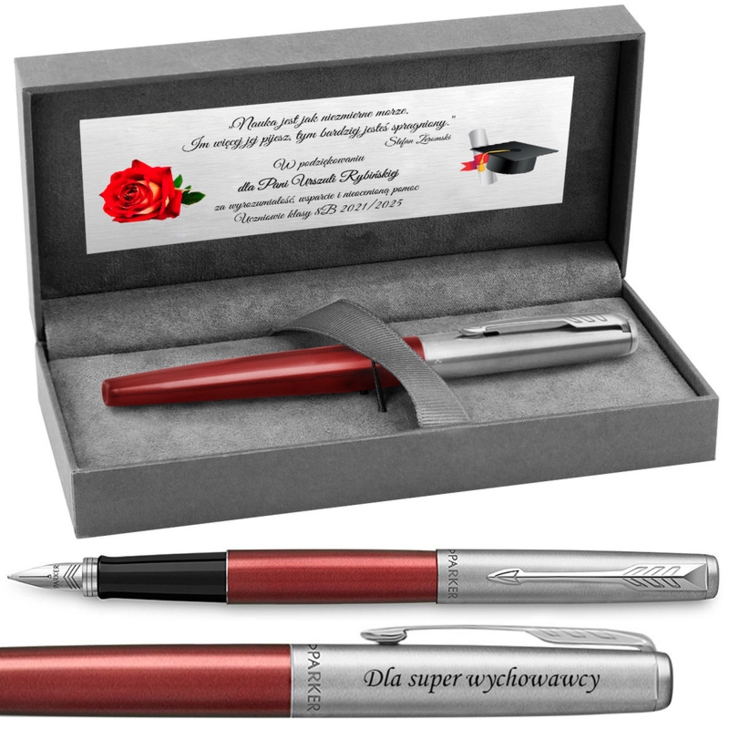 Na zakończenie roku pióro wieczne Parker Jotter Red CT z grawerem