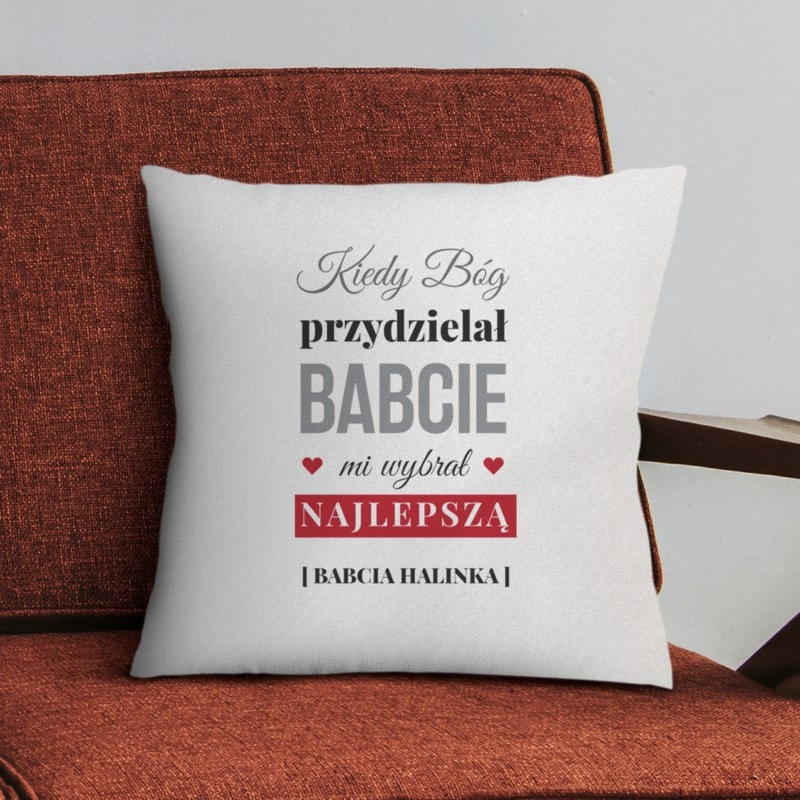 Poduszka na Dzień Babci z imieniem i nadrukiem Personalizacja