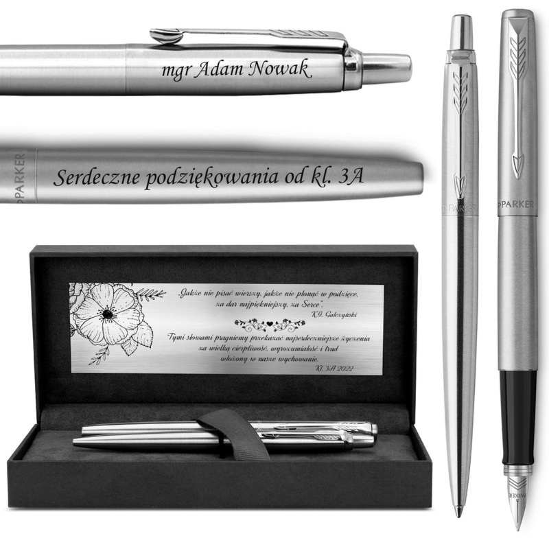 Zestaw Parker Jotter CT pióro i długopis w pudełku z grawerem