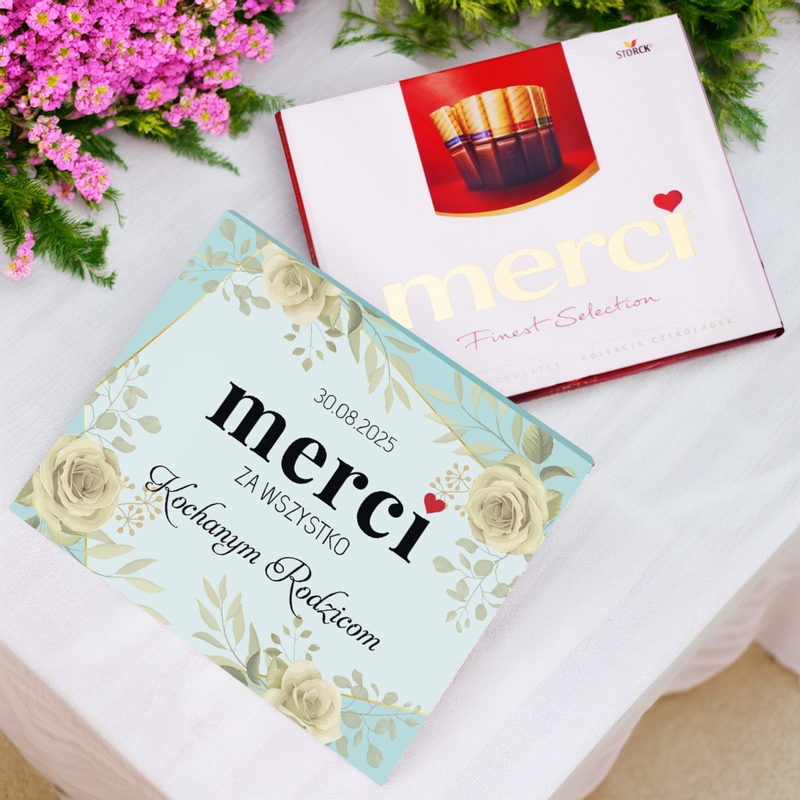 Merci dla Rodziców – personalizowane podziękowanie z dedykacją