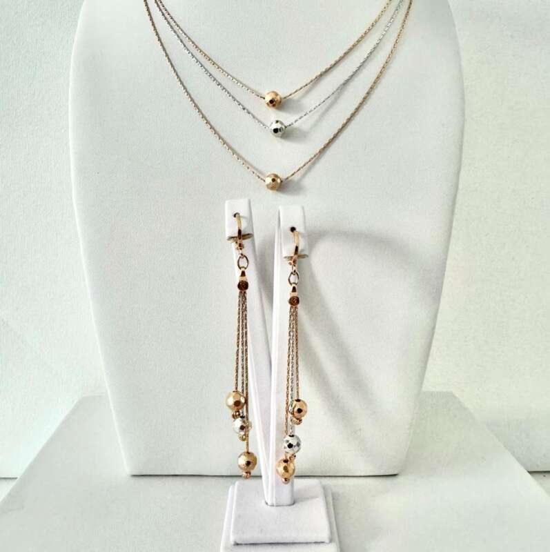 Komplet ze stali 316L: celebrytka i kolczyki z angielskim zapięciem