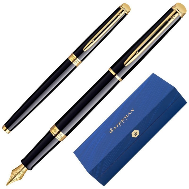 Pióro wieczne Waterman Hemisphere czarne GT, wykończenia 23K