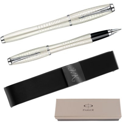 Pióro wieczne Parker Urban Pearl Metal CT z etui z grawerem