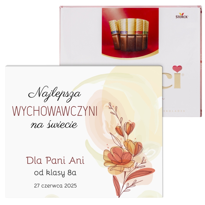 Merci z personalizowaną obwolutą – wyjątkowy prezent dla nauczyciela