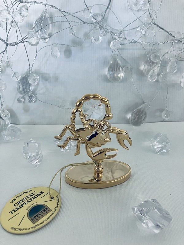 Image of Skorpion zodiak figurka z kryształami