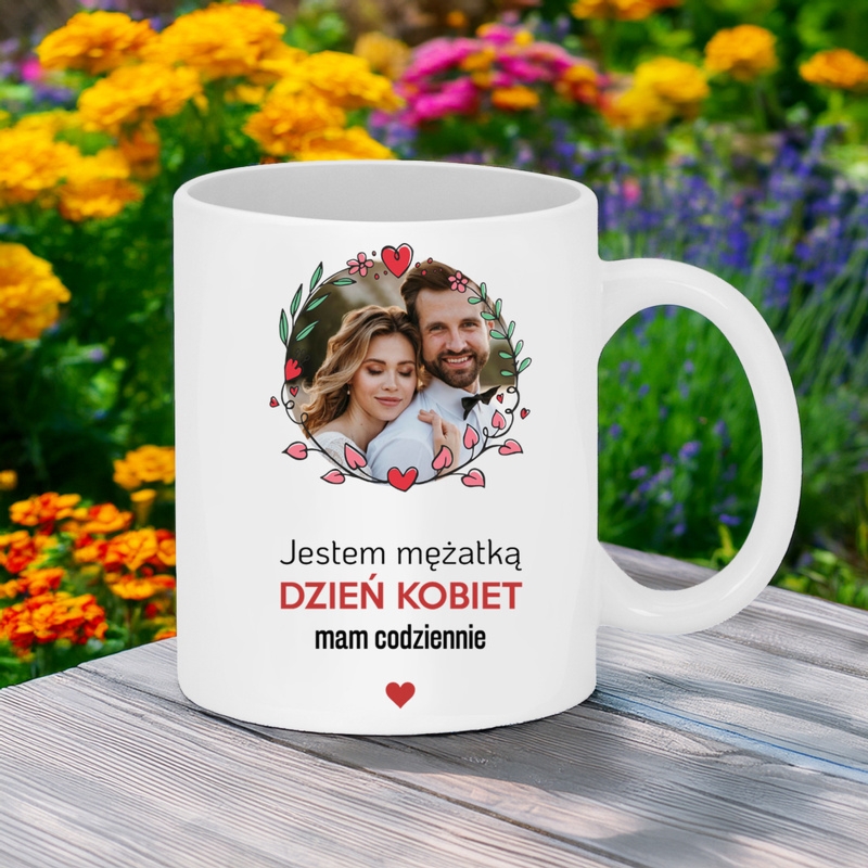 Kubek ceramiczny ze zdjęciem – personalizowany prezent na Dzień Kobiet 330 ml