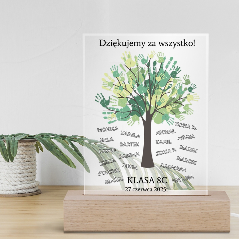 Dzień Nauczyciela – personalizowana ramka LED z dedykacją i zdjęciem