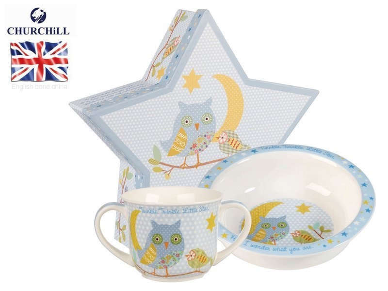 Komplet do jedzenia dla dzieci Twinkle blue: kubek i miseczka