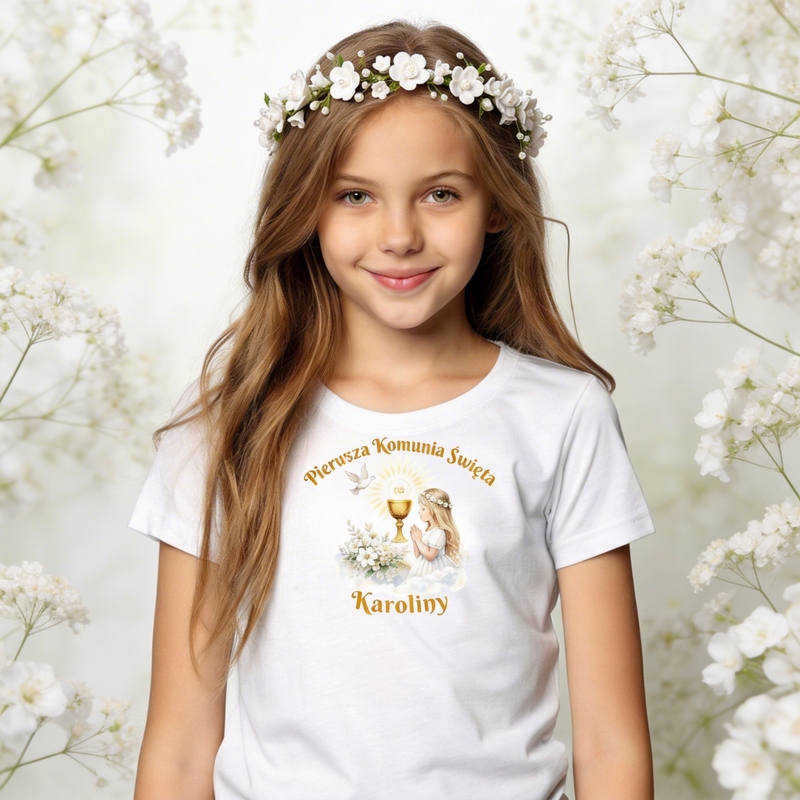 Personalizowana koszulka komunijna – idealna na zmianę po uroczystości