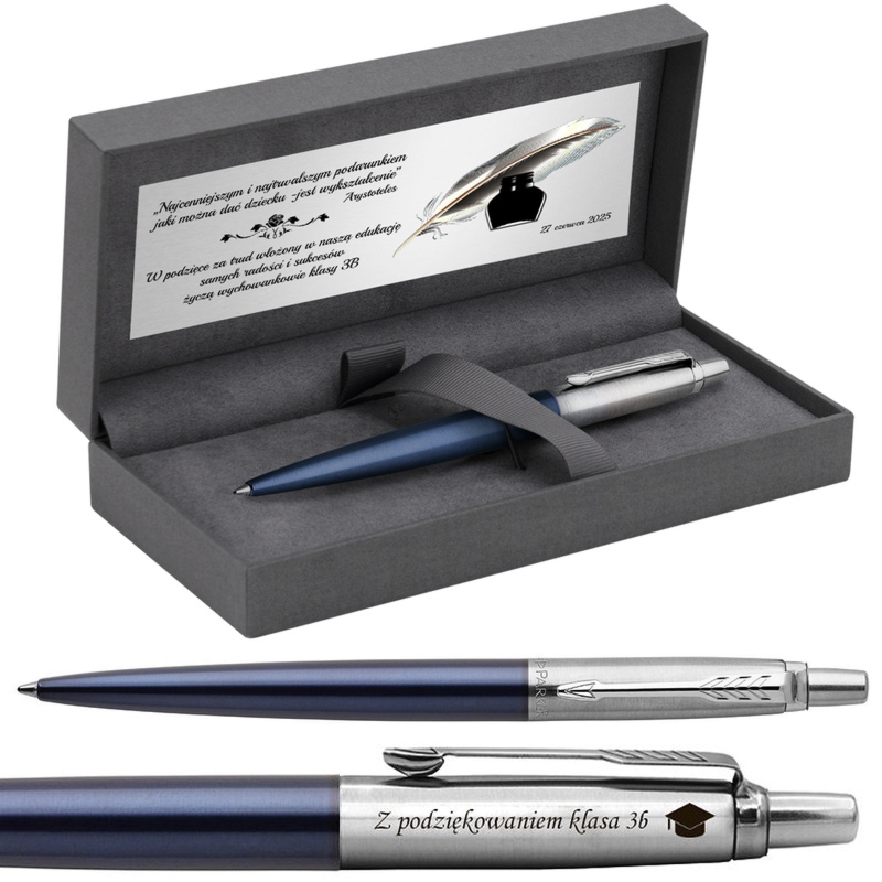 Zakończenie roku: Parker Jotter CT Royal Blue z grawerem i tabliczką