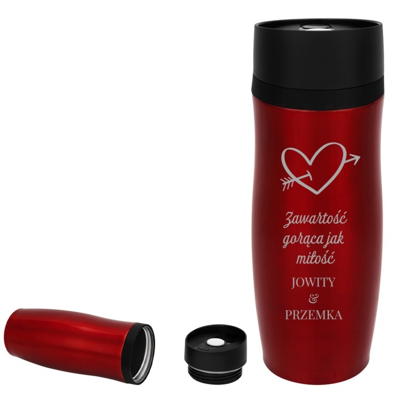 Na Walentynki i Dzień Kobiet kubek termiczny z grawerem
