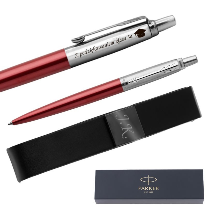 Długopis Parker Jotter CT Kensington czerwony z etui i grawerem