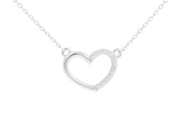 Na rocznicę naszyjnik celebrytka serce z cyrkoniami pr.925