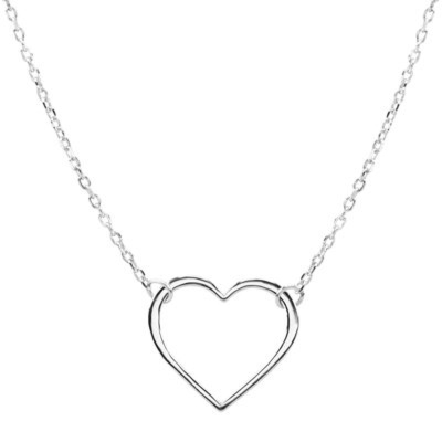 Na rocznicę srebrny naszyjnik celebrytka pr.925 delikatne serce