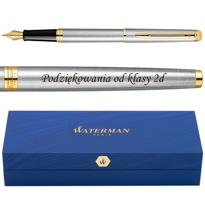Pióro wieczne Waterman Hemisphere Stal Satynowa GT z grawerem