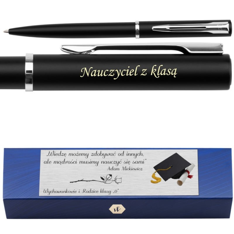 Długopis Waterman Allure Czarny Mat CT z grawerem i dedykacją