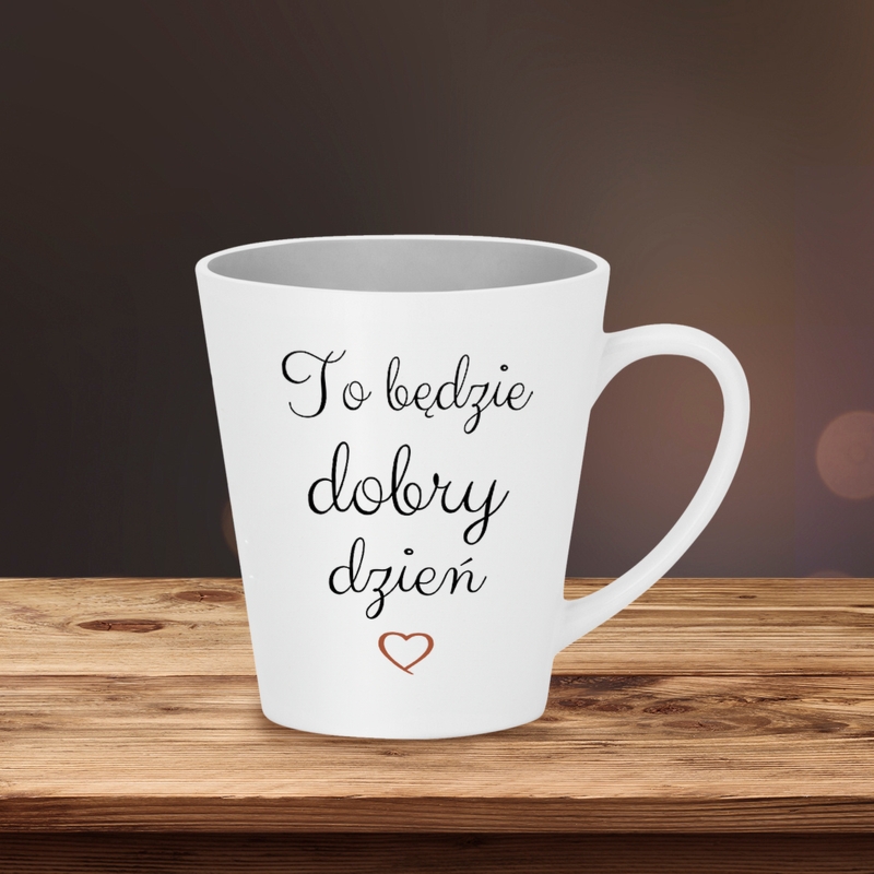 Duży kubek 450 ml z własnym nadrukiem – biały, personalizowany