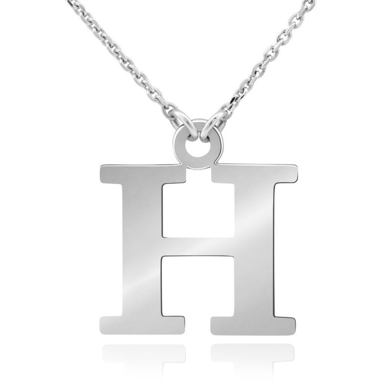 Naszyjnik celebrytka literka H pr. 925 na urodziny i imieniny