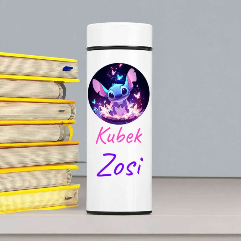 Personalizowany kubek termiczny LED Lilo i Stitch z nadrukiem UV
