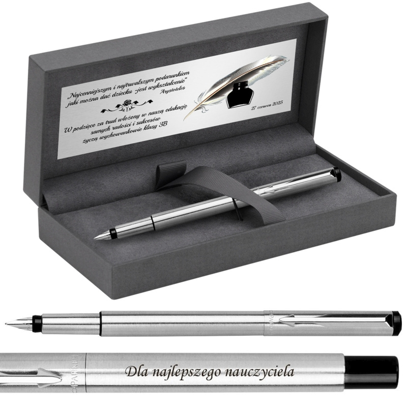 Pióro wieczne Parker Vector Stainless Steel z grawerem i dedykacją