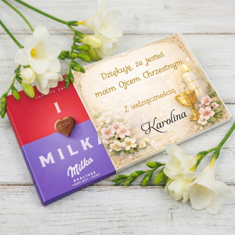 Urodzinowe czekoladki Milka 110 g z personalizowaną obwolutą