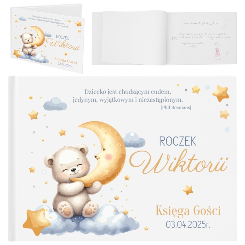Personalizowana Księga Gości na Roczek – wyjątkowa pamiątka pierwszych urodzin