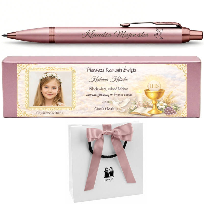 Długopis Parker IM Rituals Mauve – elegancki prezent na Pierwszą Komunię Świętą z personalizacją