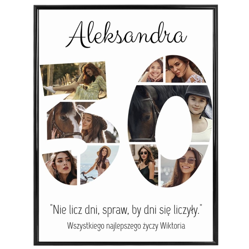 Personalizowany plakat na 30 urodziny ze zdjęciami Szalone wspomnienia