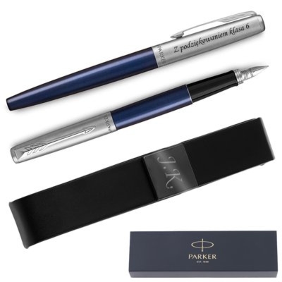 Pióro wieczne Parker Jotter Royal granatowe z etui i grawerem