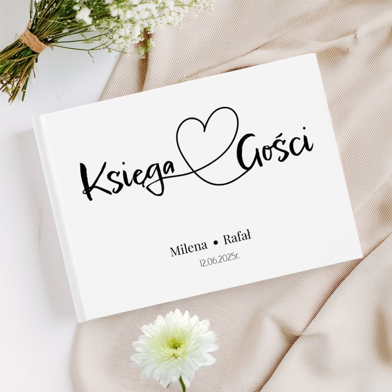 Księga Gości na ślub / Personalizowana / Minimalistyczna