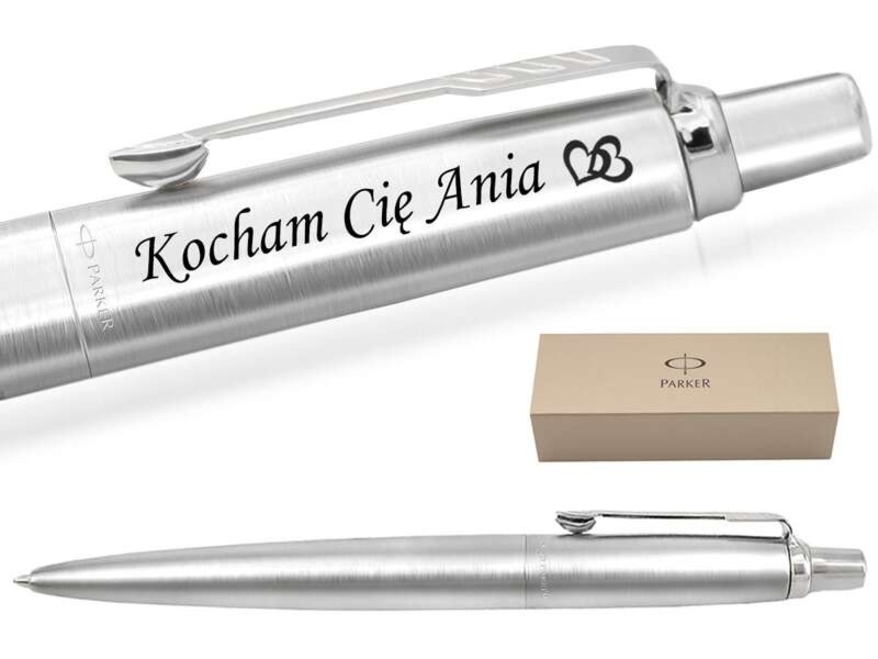 Długopis Parker Jotter CT stalowy z grawerem laserowym w etui