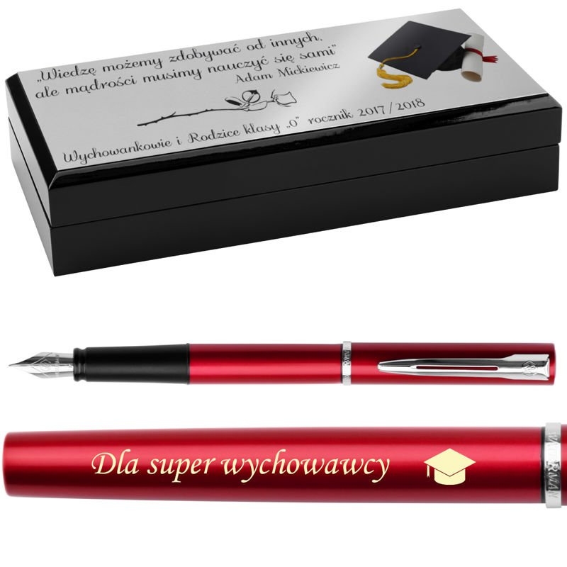 Image of Waterman Pióro wieczne Allure Czerwone CT Grawer