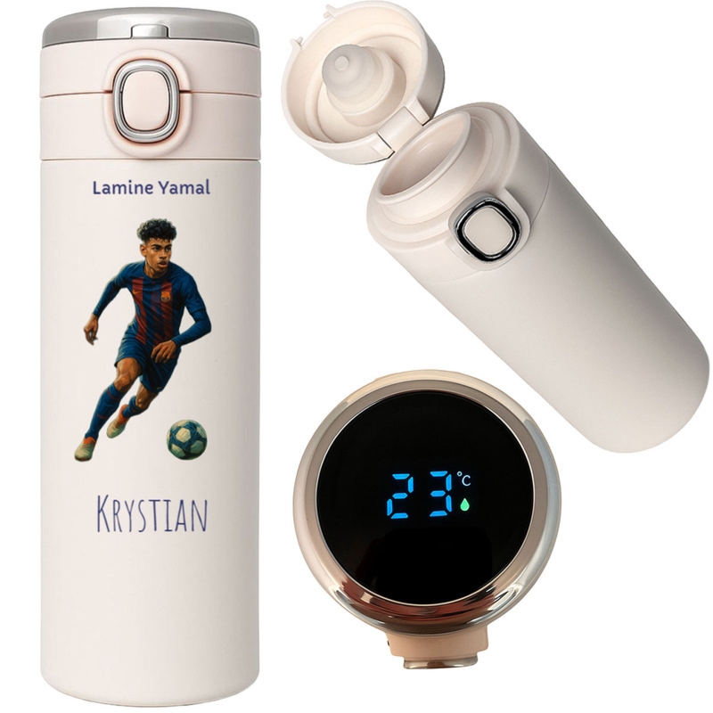Kubek termiczny LED z nadrukiem UV dla fana Lamine Yamal