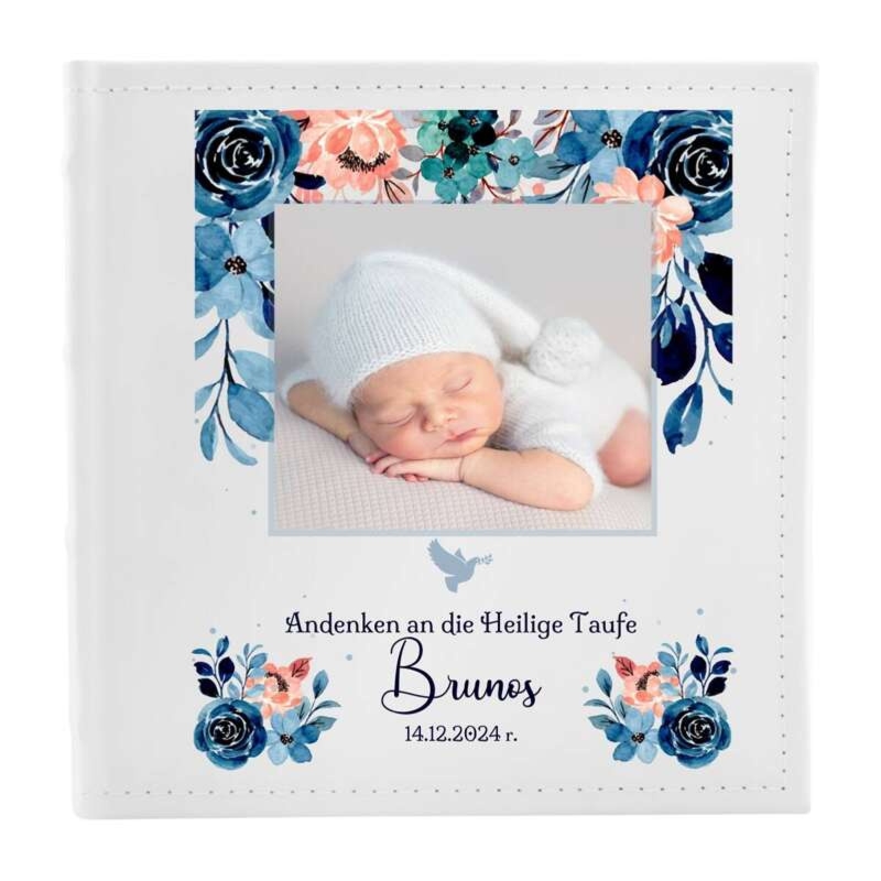 Album na chrzest Blaue Blumen