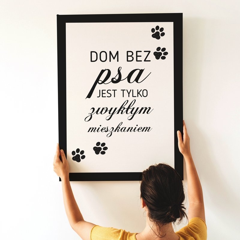 Image of Dom bez psa... - obraz do pokoju 40x60 prezent dla miłośnika psów