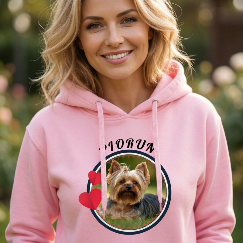 Personalizowana bluza damska ze zdjęciem psa i imieniem
