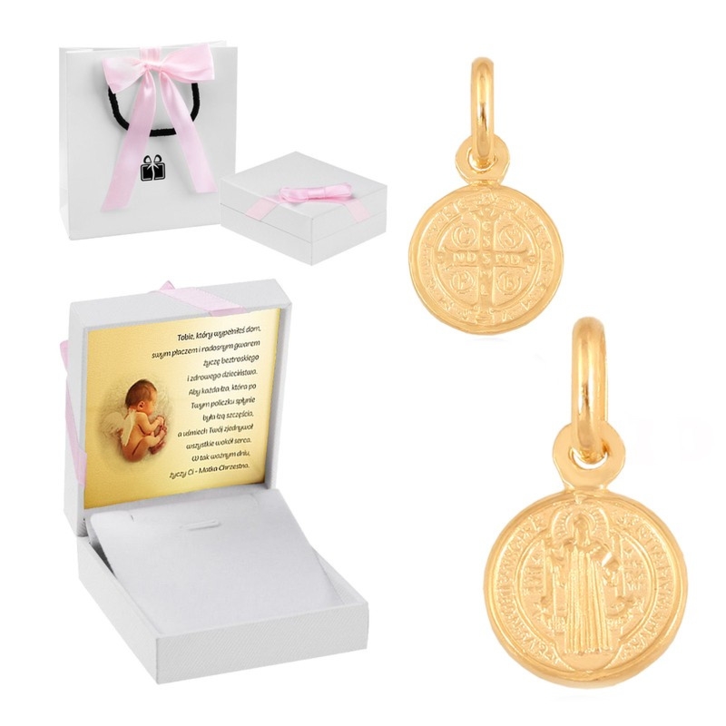 Krzyżyk ze złota / pr. 585 / Krzyżyk dla Dziewczynki / Pamiątka Chrztu / Prezent na Komunię dla Dziewczynki / Złoto
