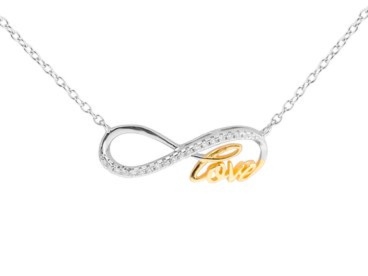 Na rocznicę: srebrny naszyjnik nieskończoność LOVE pr. 925