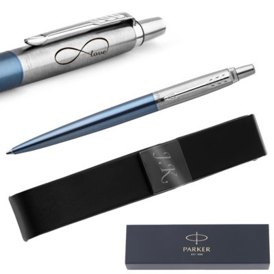 Długopis Parker Jotter Waterloo Blue CT z grawerem + etui