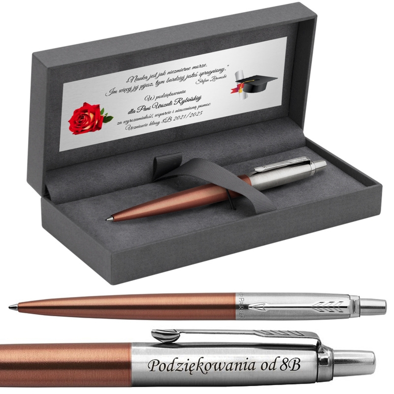 Długopis Parker Jotter CT Chelsea Orange z grawerem i tabliczką